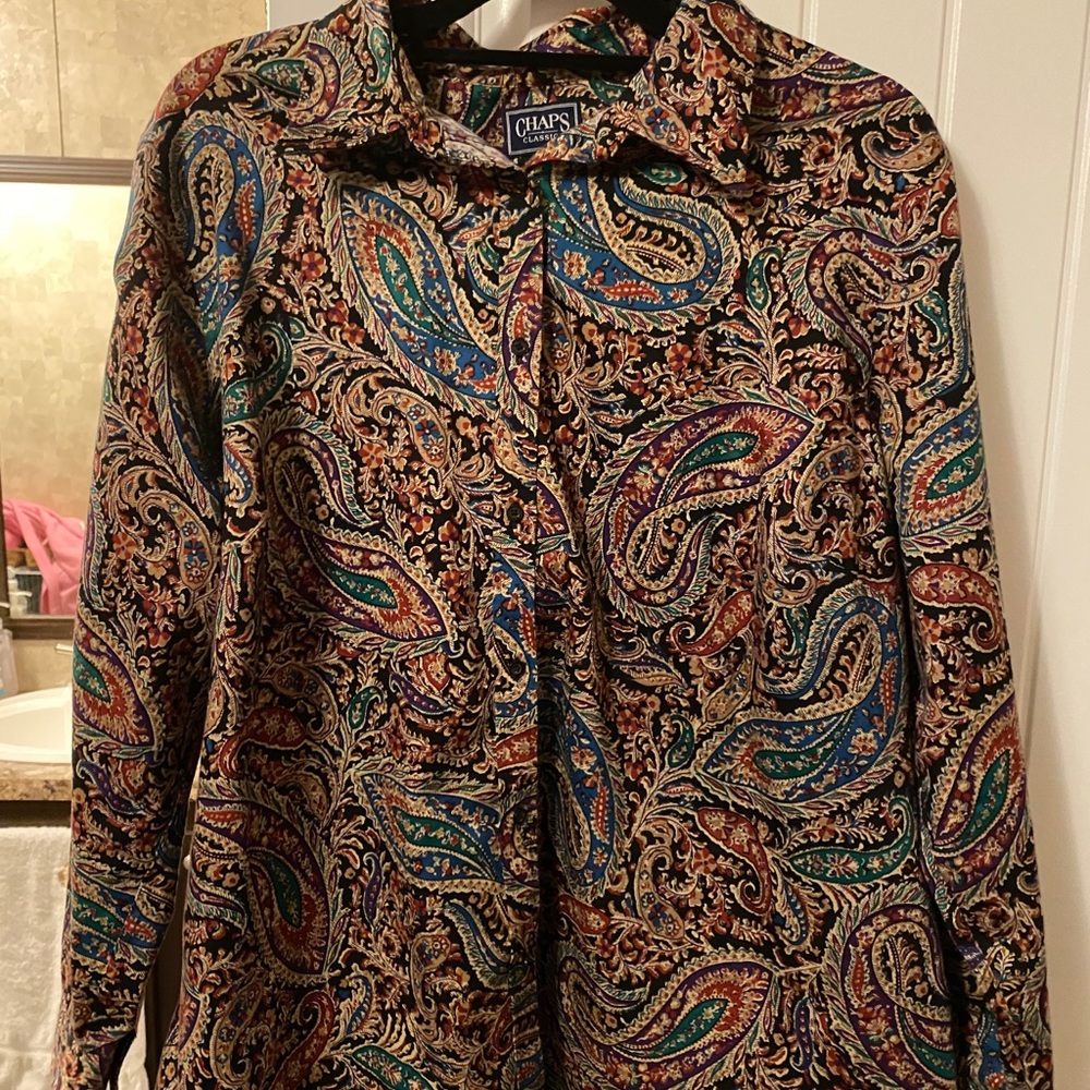 button down chaps shirt with fun color